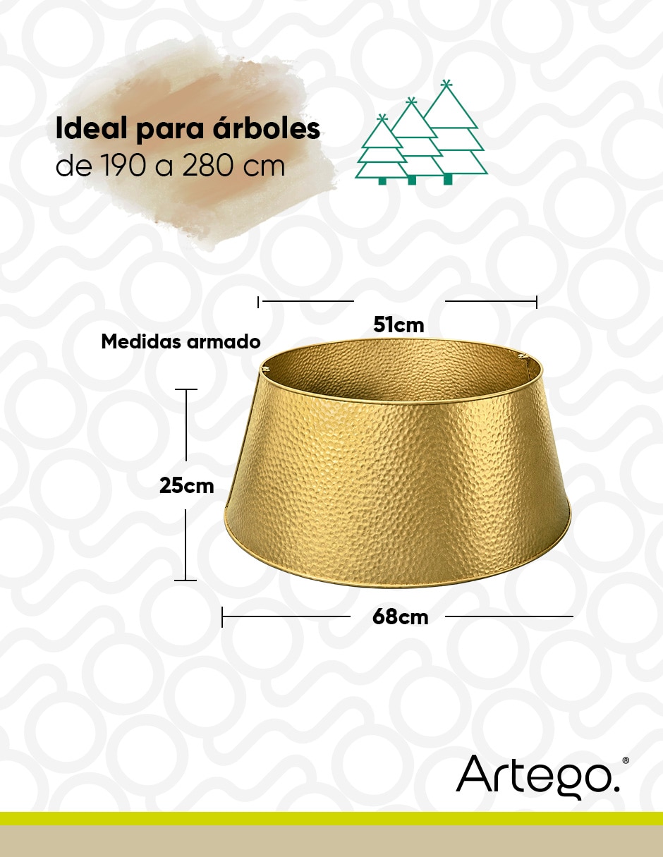 Pie de árbol metálico twinkle 7