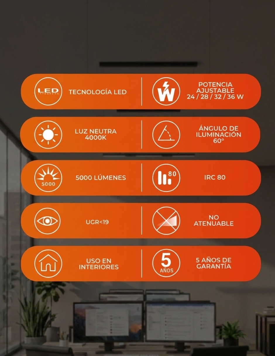 Lámpara colgante led lugano 6