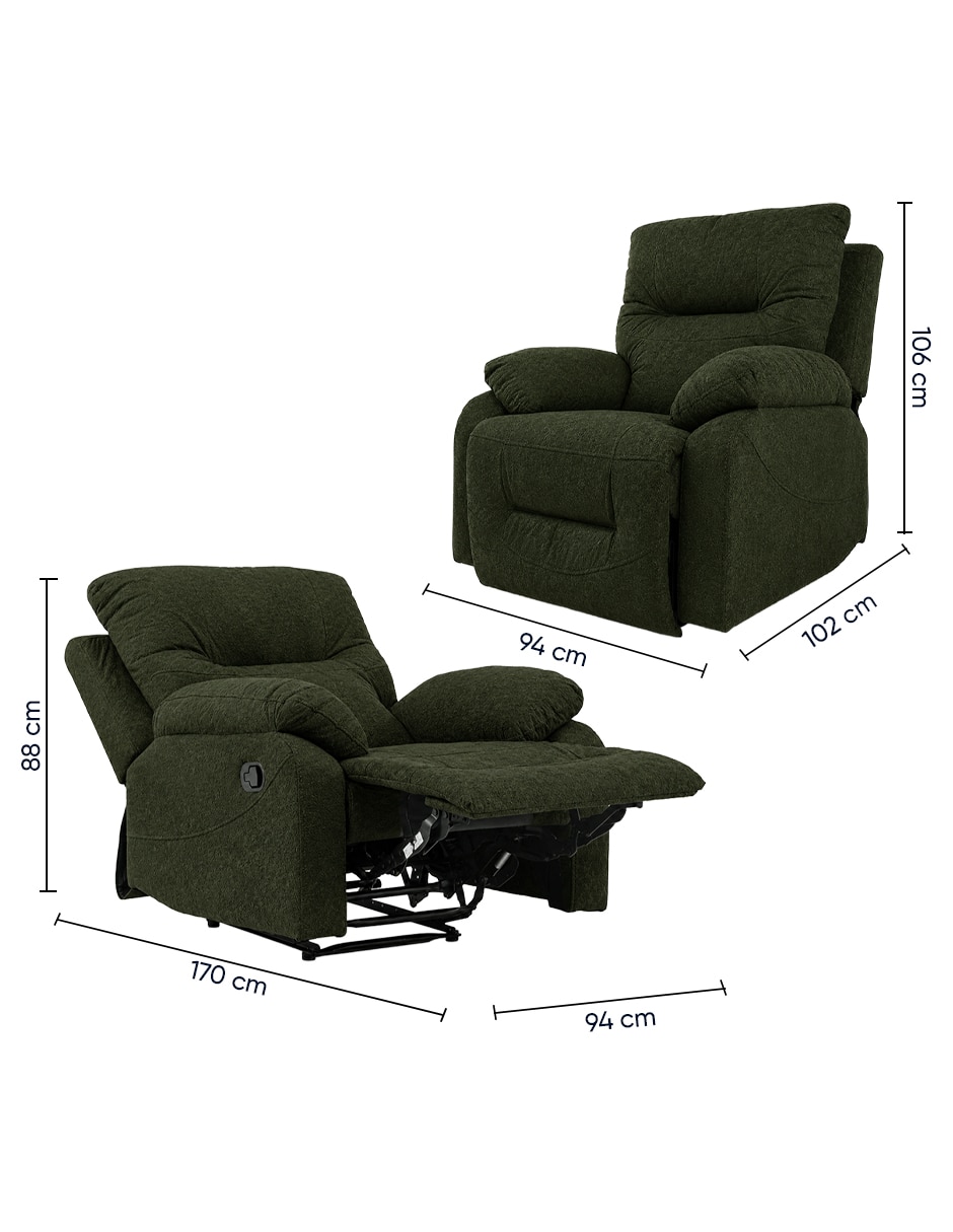 Reclinable polo de tela 8