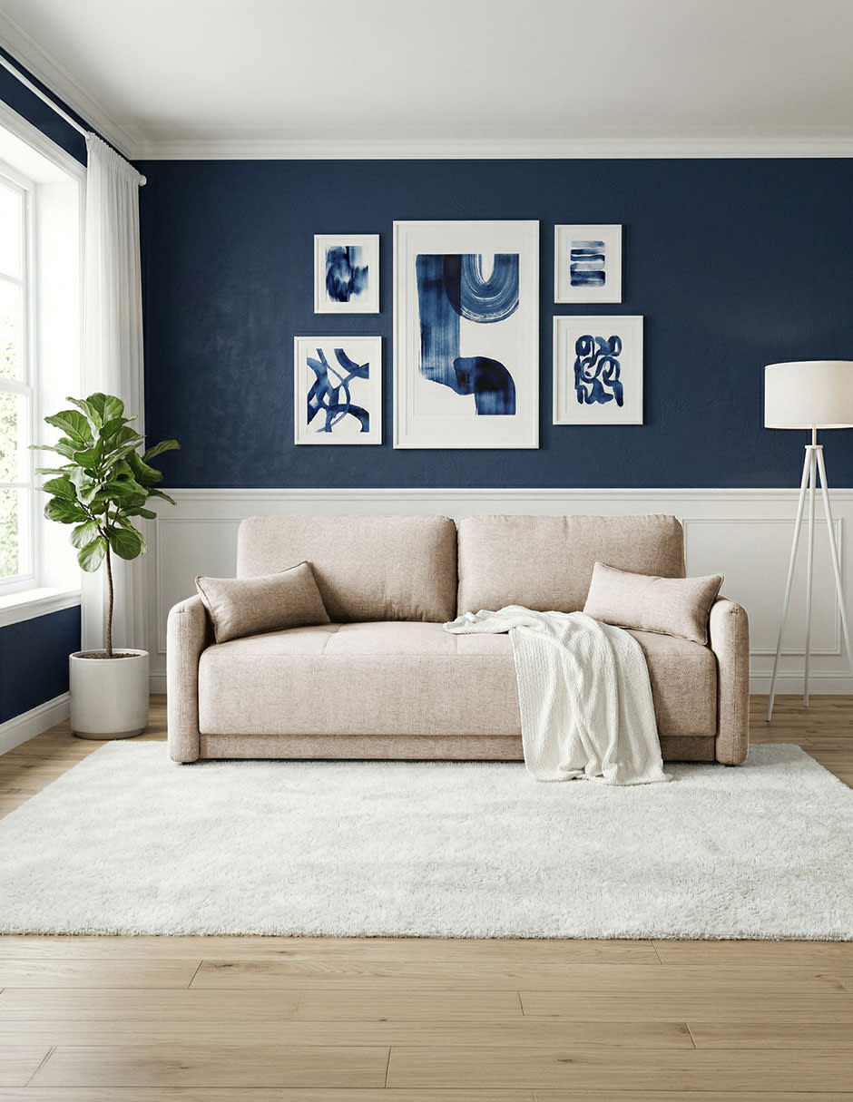 Sofá cama armable de madera pino 2
