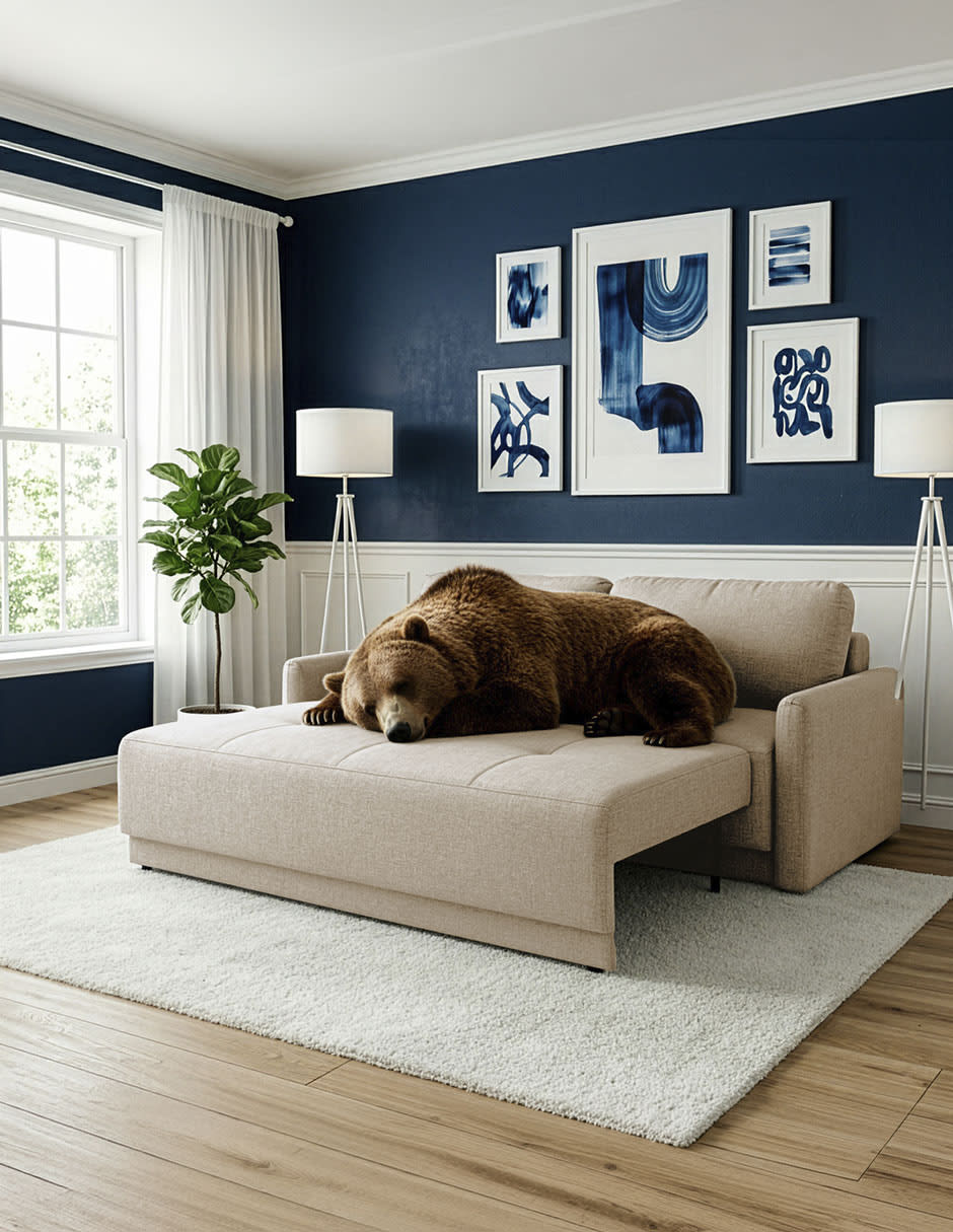 Sofá cama armable de madera pino 8