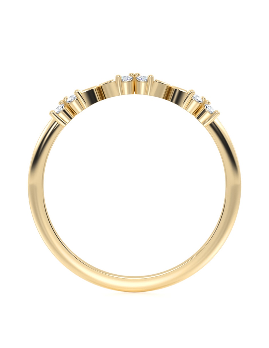 Anillo 14 k de oro zirconia brillante 4