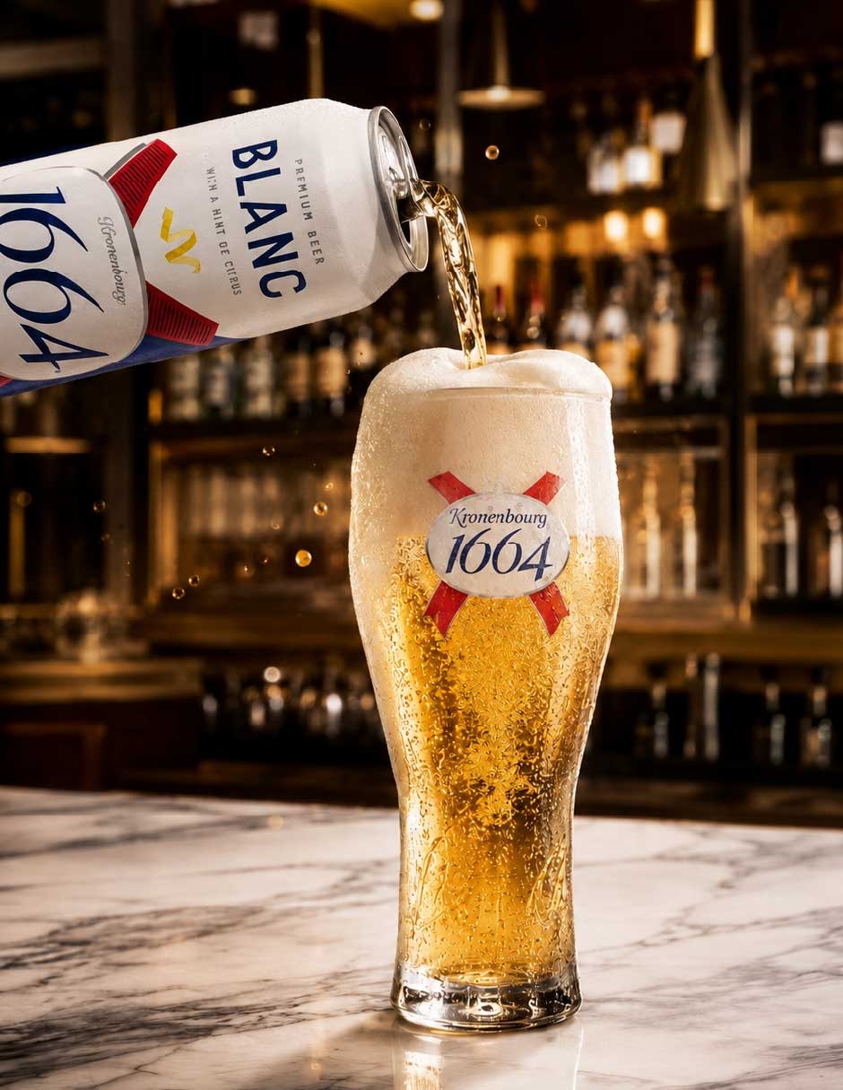 Cerveza clara kronenbourg 1664 lager herbal y cítrico 500 ml