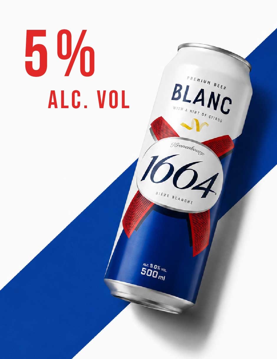 Cerveza clara kronenbourg 1664 lager herbal y cítrico 500 ml 9