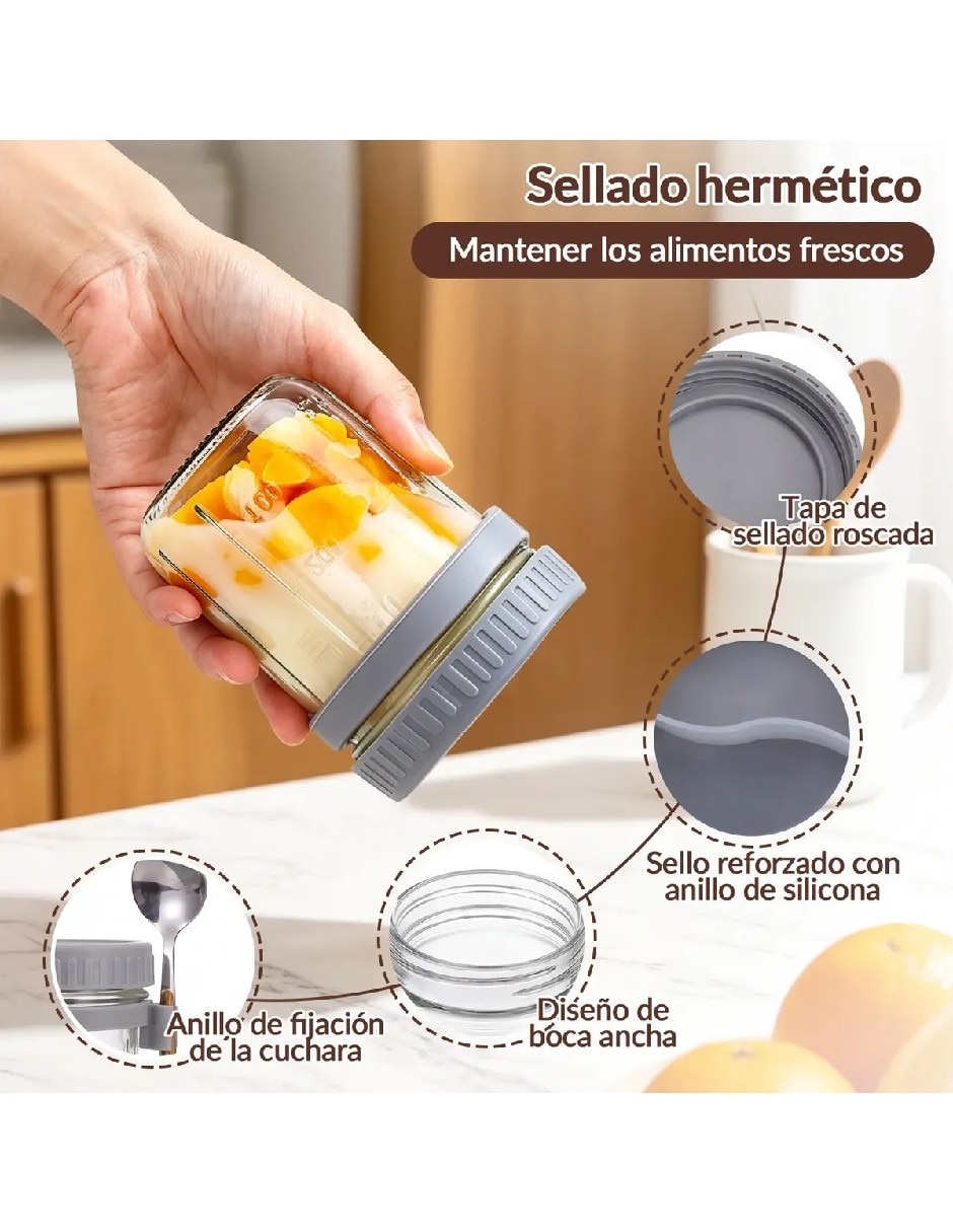 Set de frascos de vidrio hermético 2