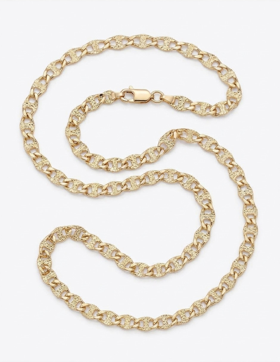 Cadena de chapa de oro 18 k