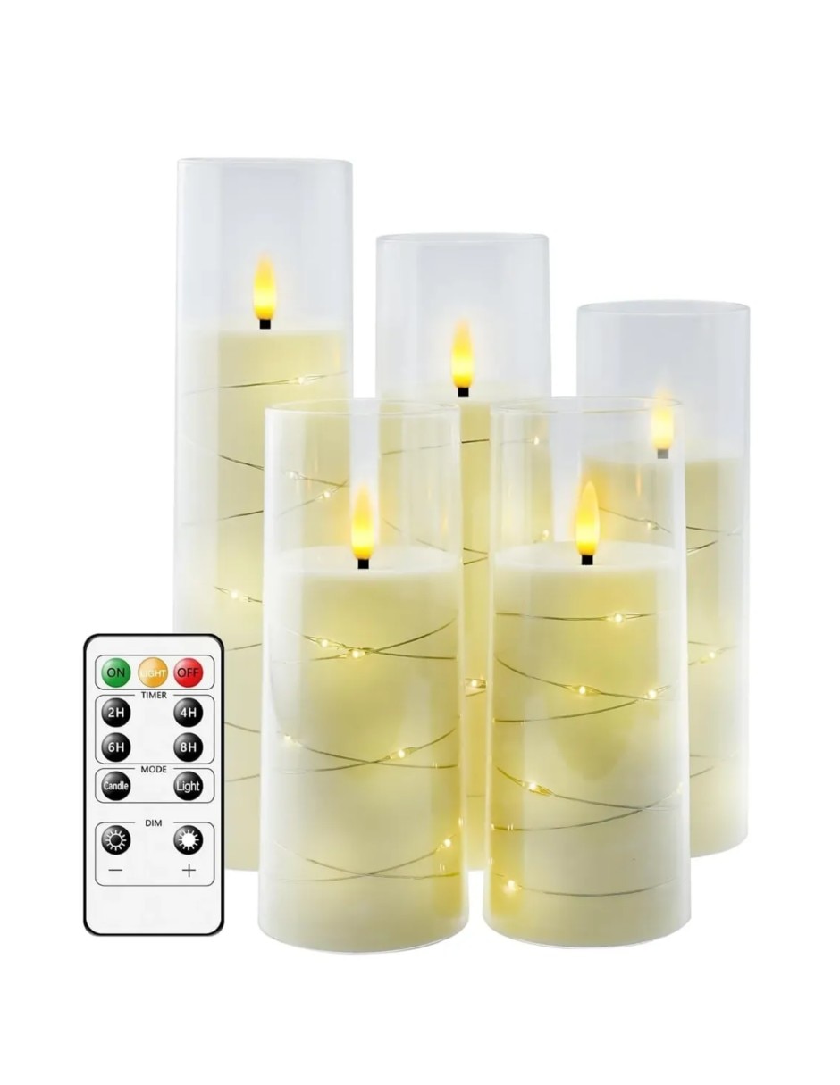 Set de velas votiva 5 piezas
