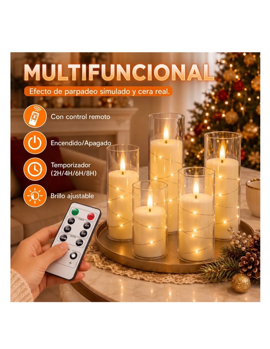 Set de velas votiva 5 piezas