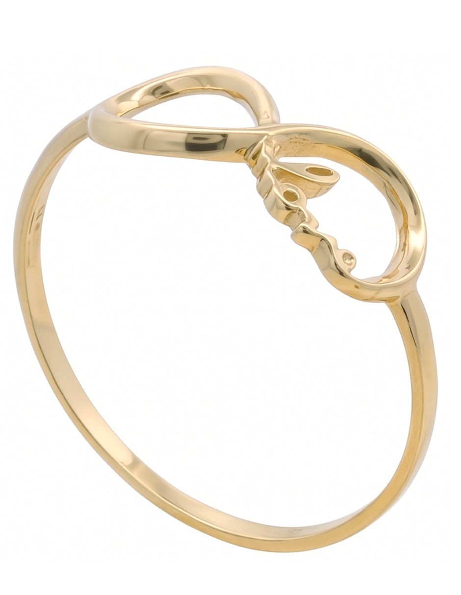 Anillo 14 k de oro pulido 3