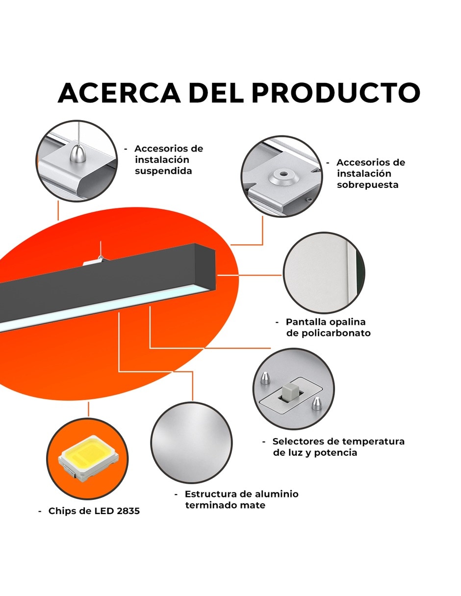 Lámpara colgante led nivia 5