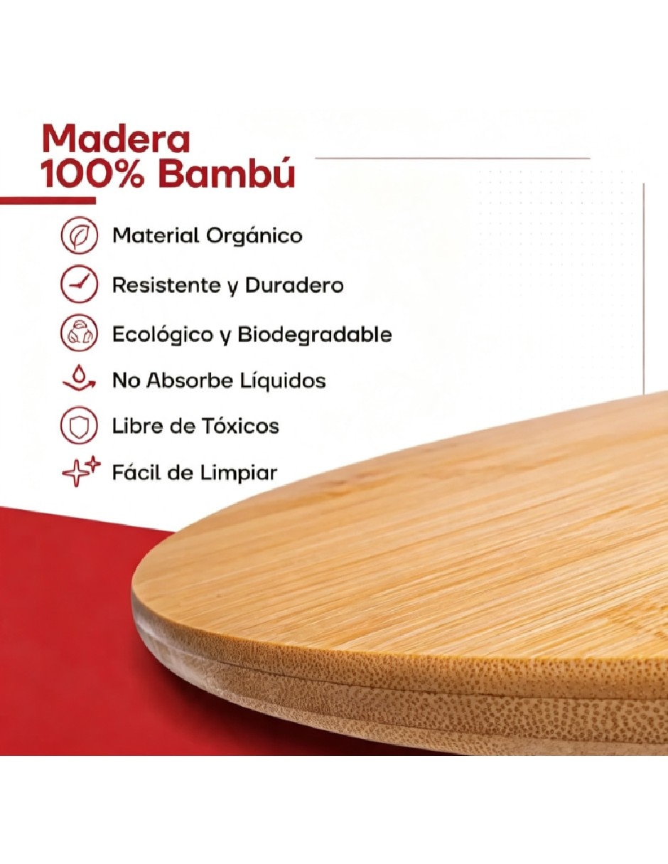 Charola giratoria de madera 3
