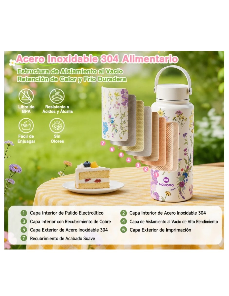 Vaso corto de acero inoxidable