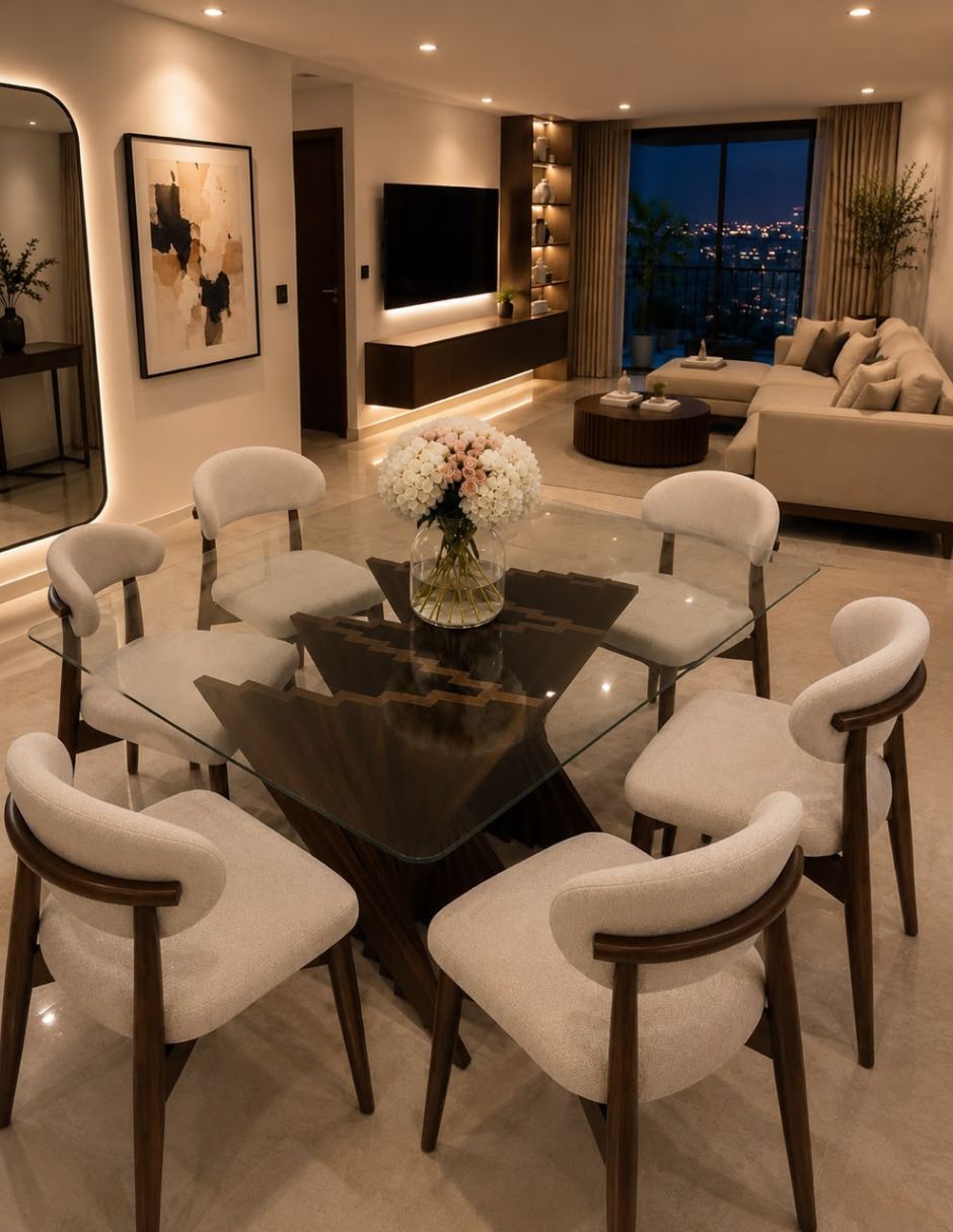 Comedor de cristal templado 4