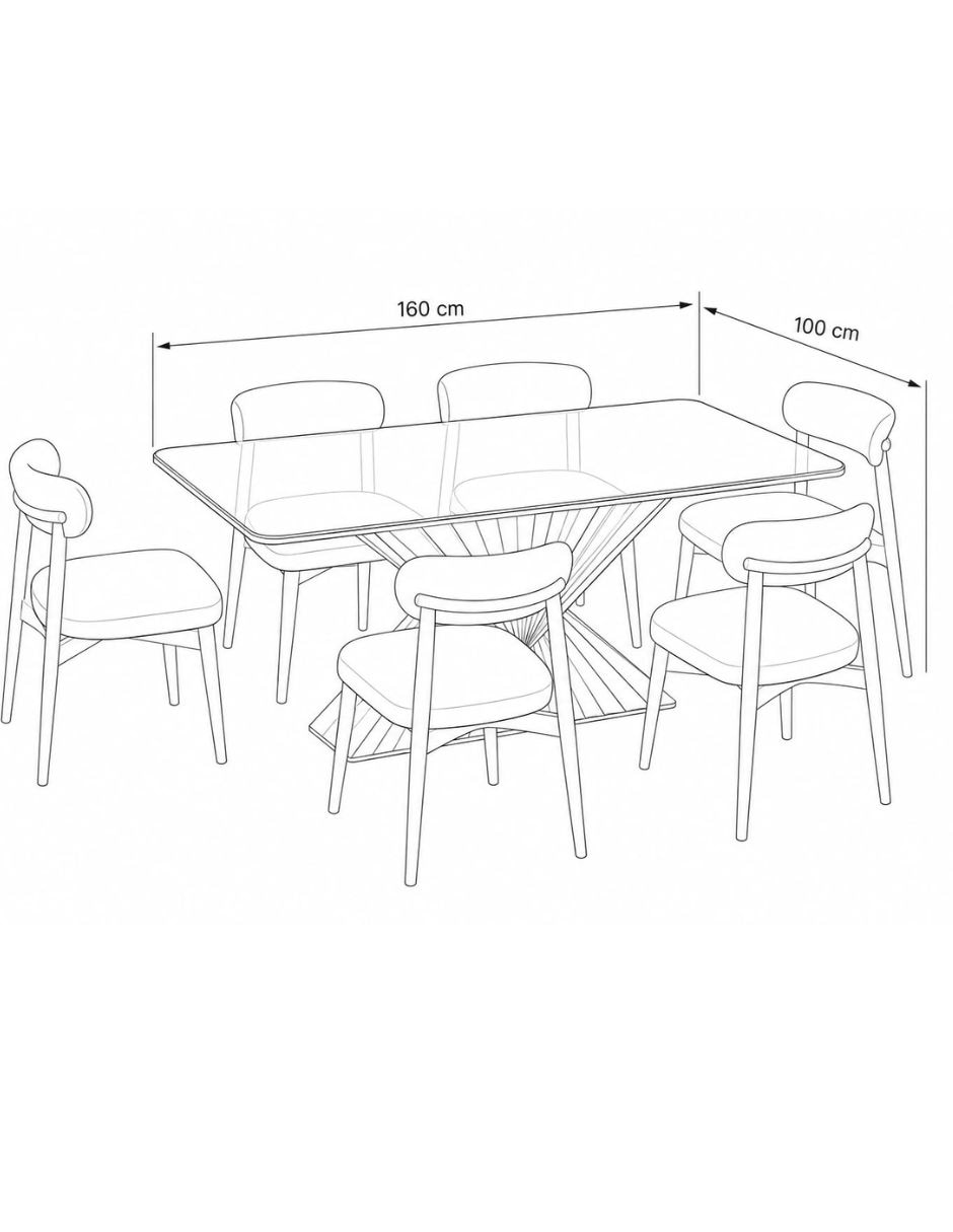 Comedor de cristal templado 5