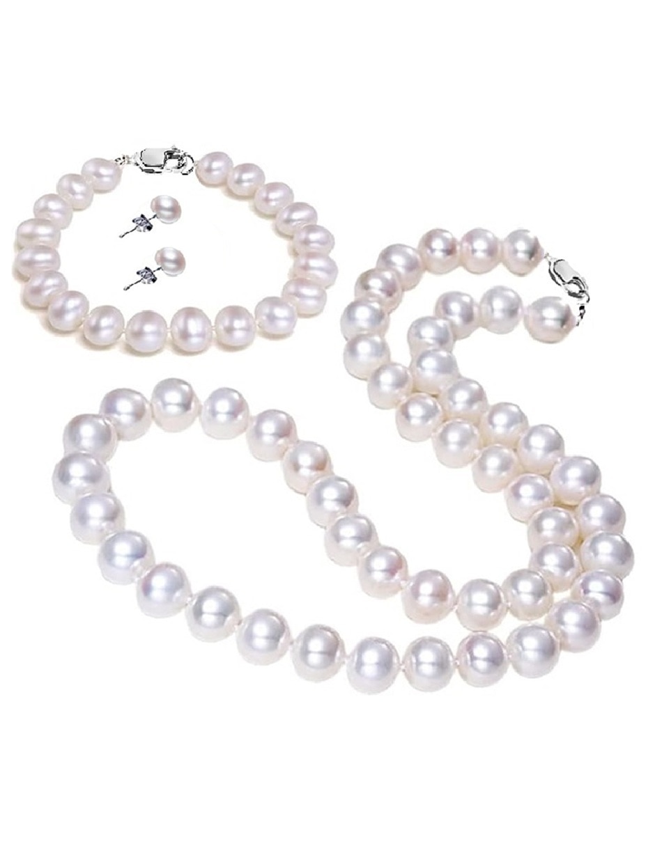Set collar clásico méxico de plata p 925 perla cultivada 5