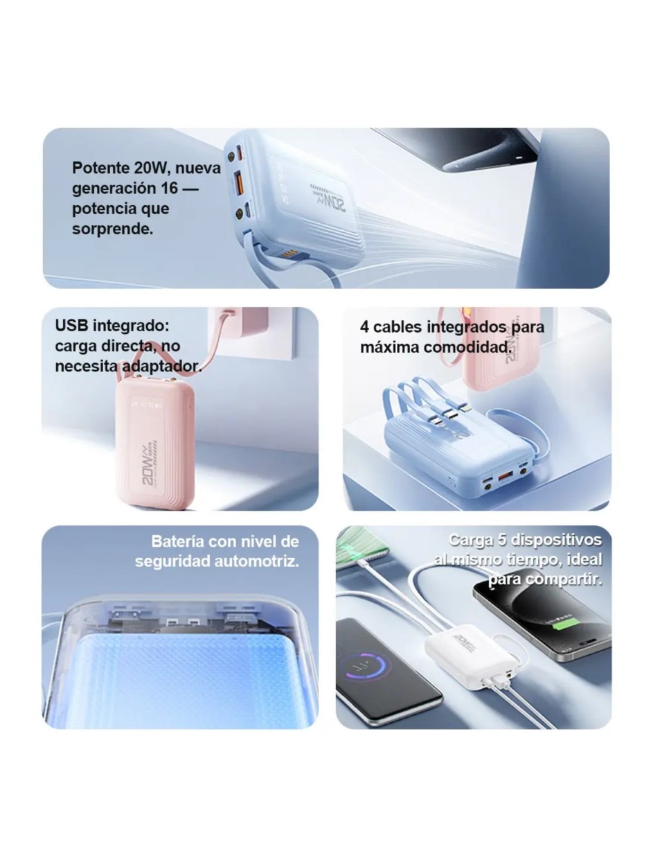 Cable tipo C auxiliar USB C 1400 W