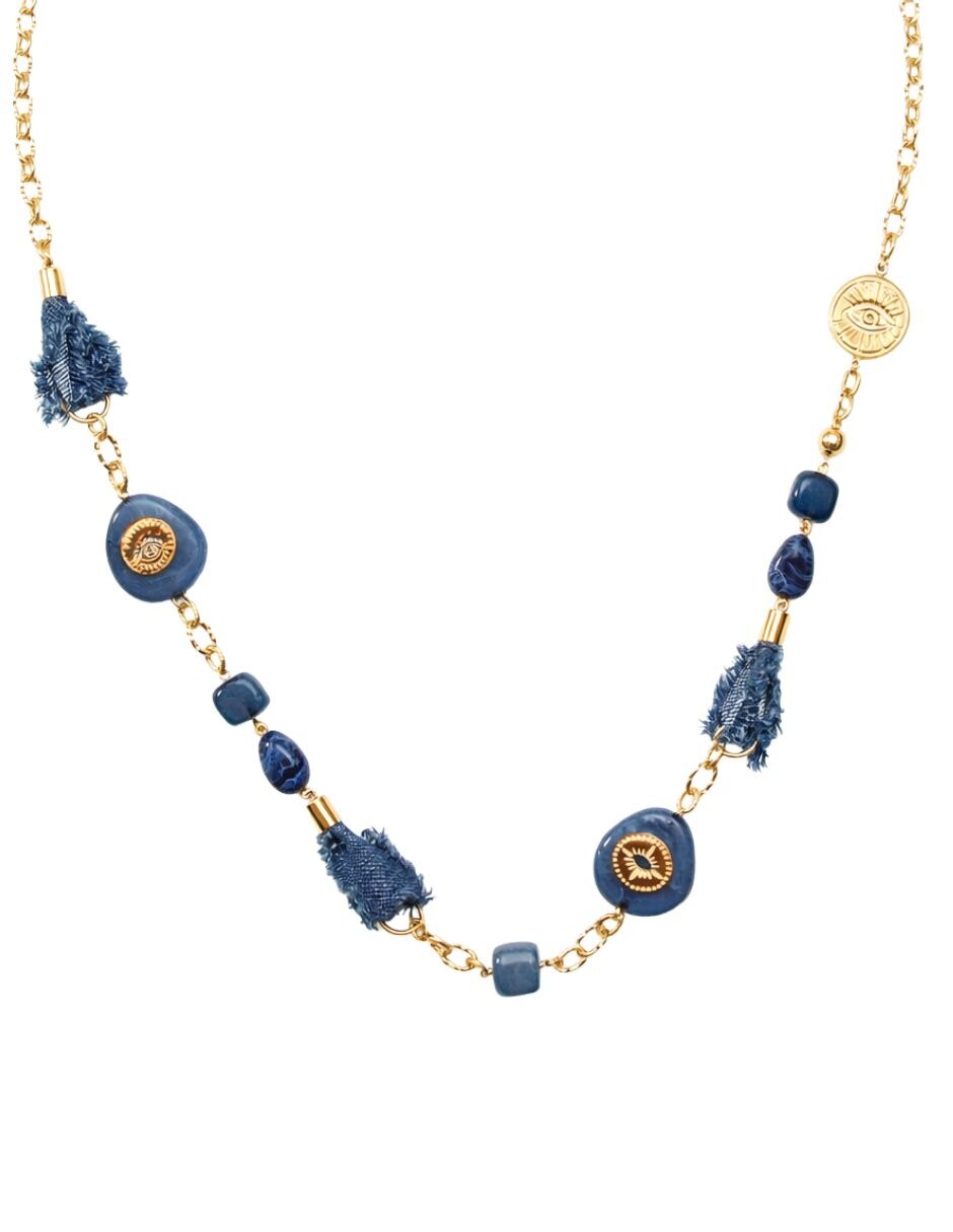 Collar indigo de acero inoxidable 3