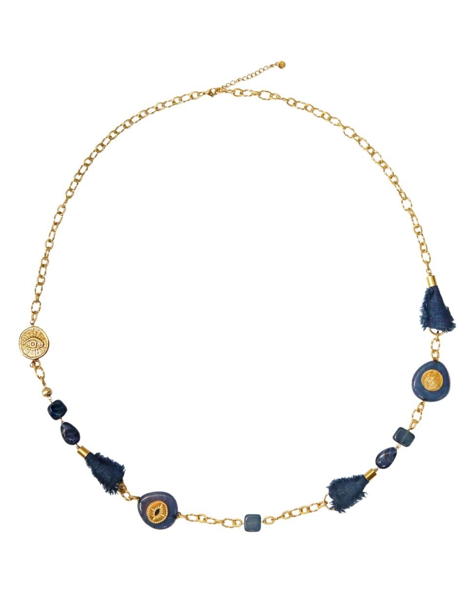 Collar indigo de acero inoxidable 4