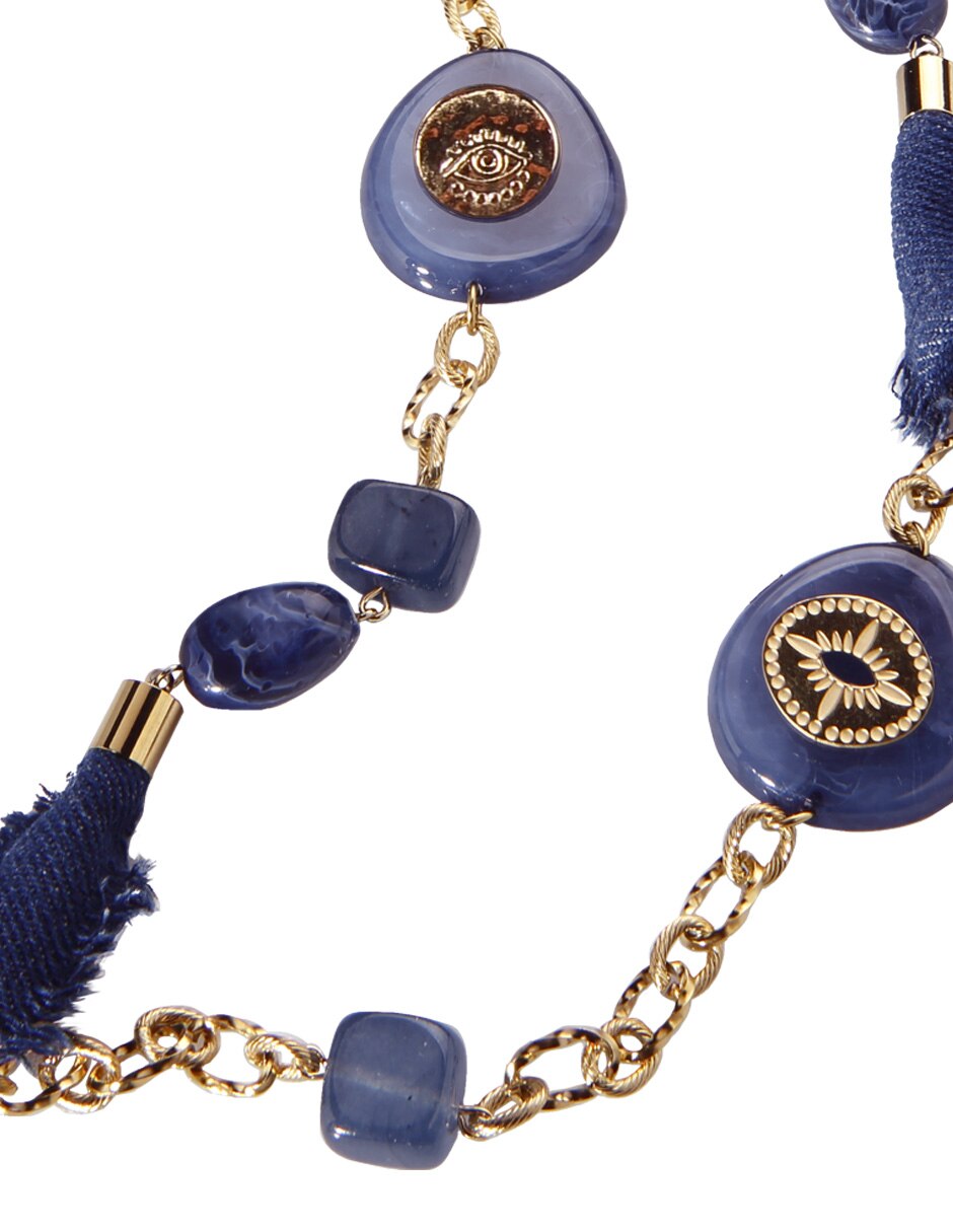Collar indigo de acero inoxidable 5