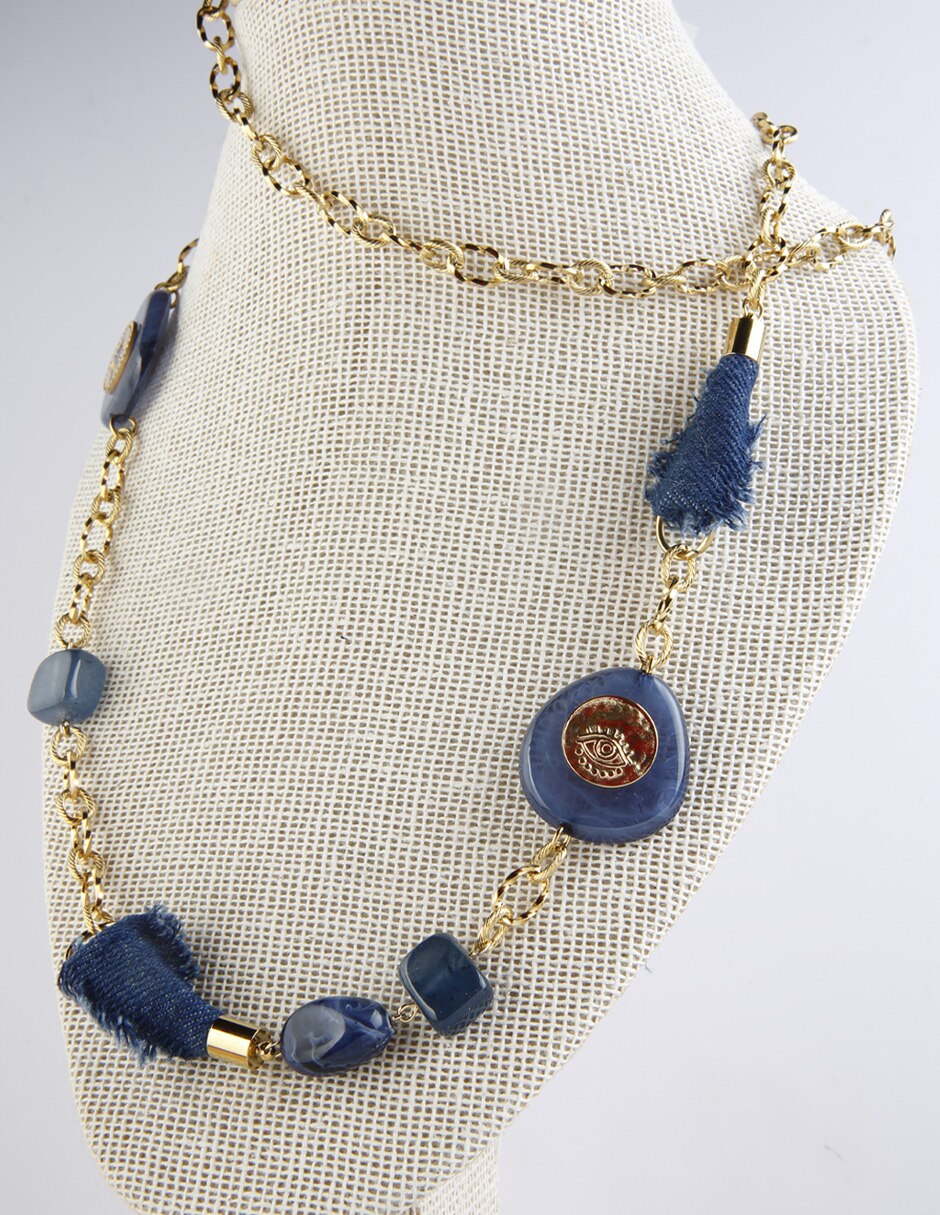 Collar indigo de acero inoxidable 9
