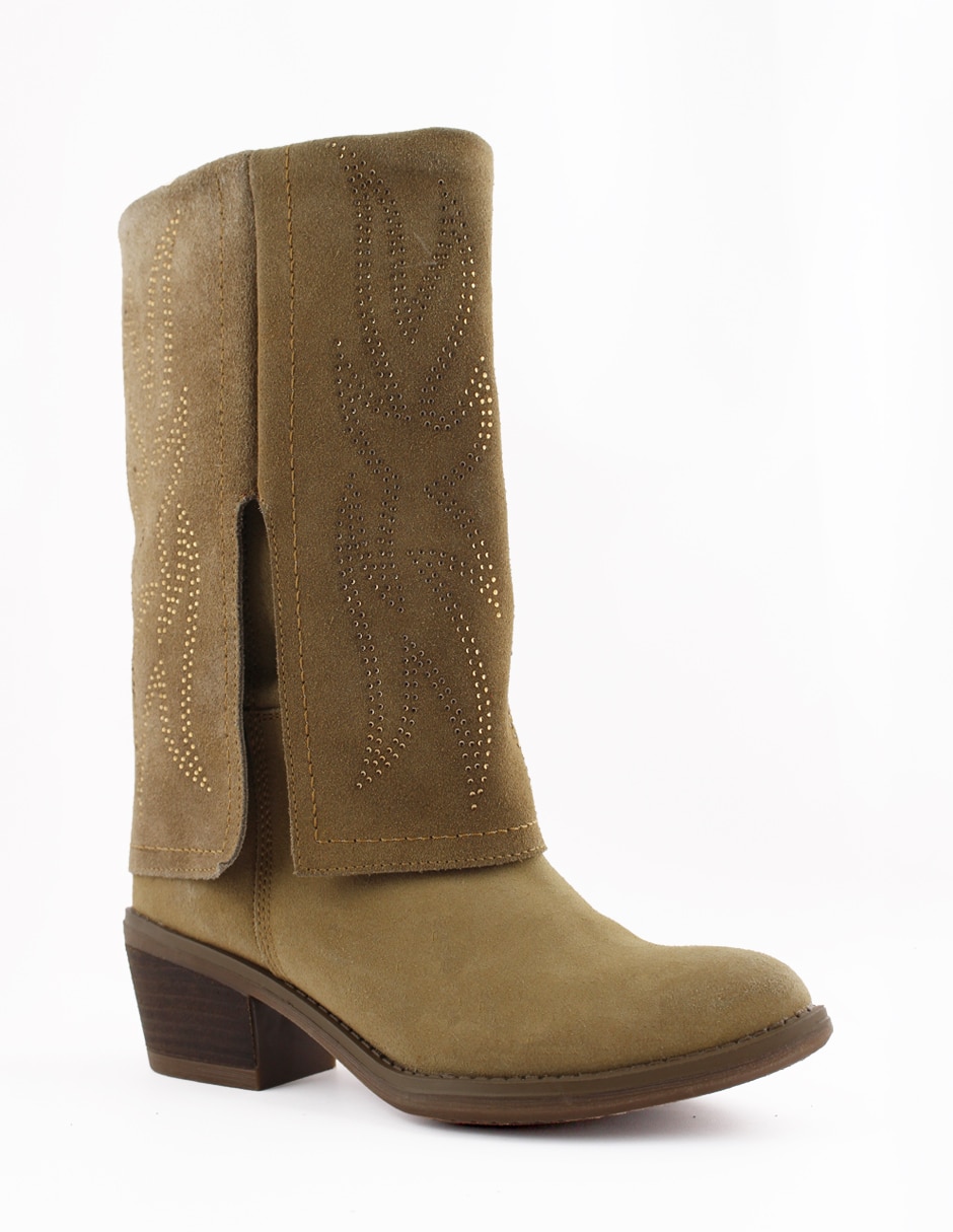 Bota cowboy abajo de la rodilla thunder sand para mujer