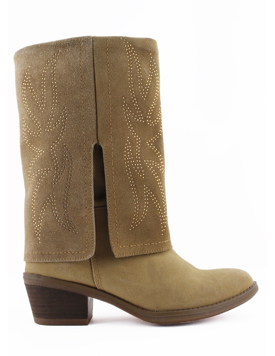 Bota cowboy abajo de la rodilla thunder sand para mujer