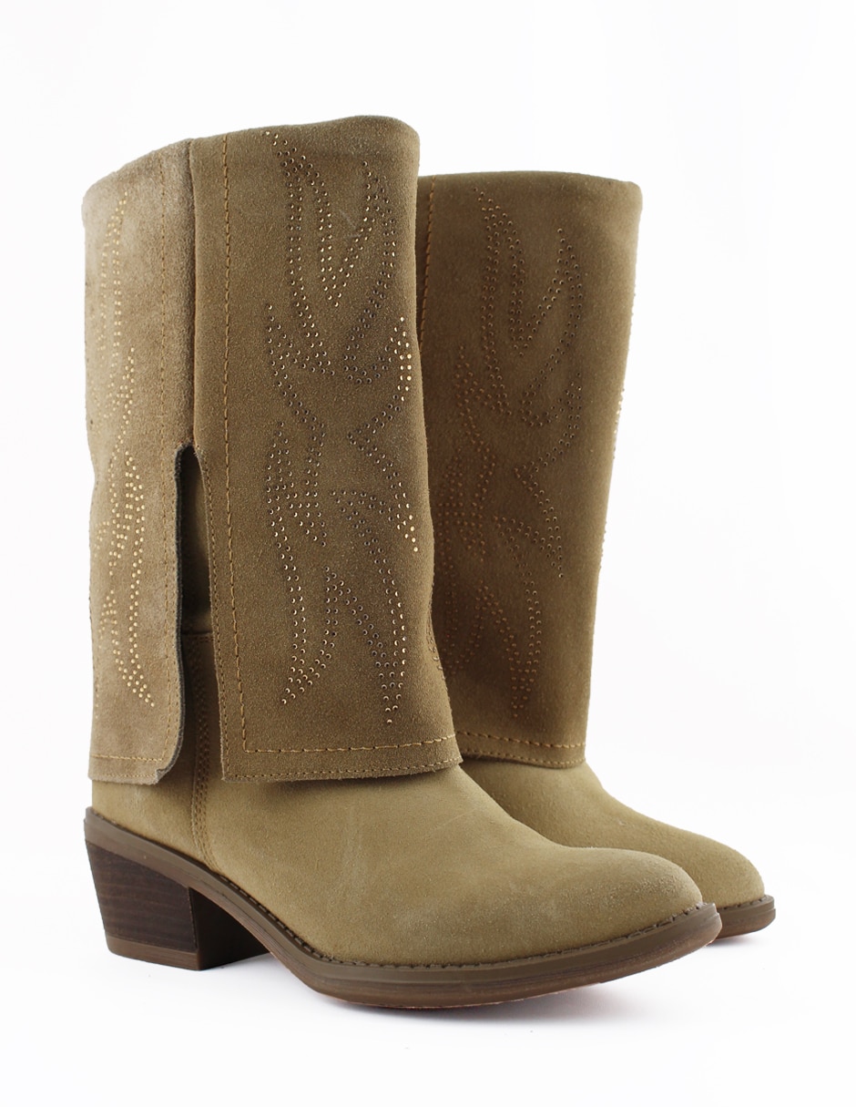 Bota cowboy abajo de la rodilla thunder sand para mujer