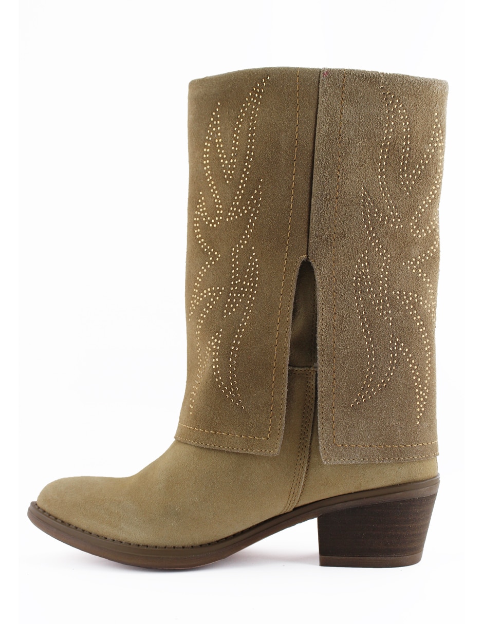 Bota cowboy abajo de la rodilla thunder sand para mujer