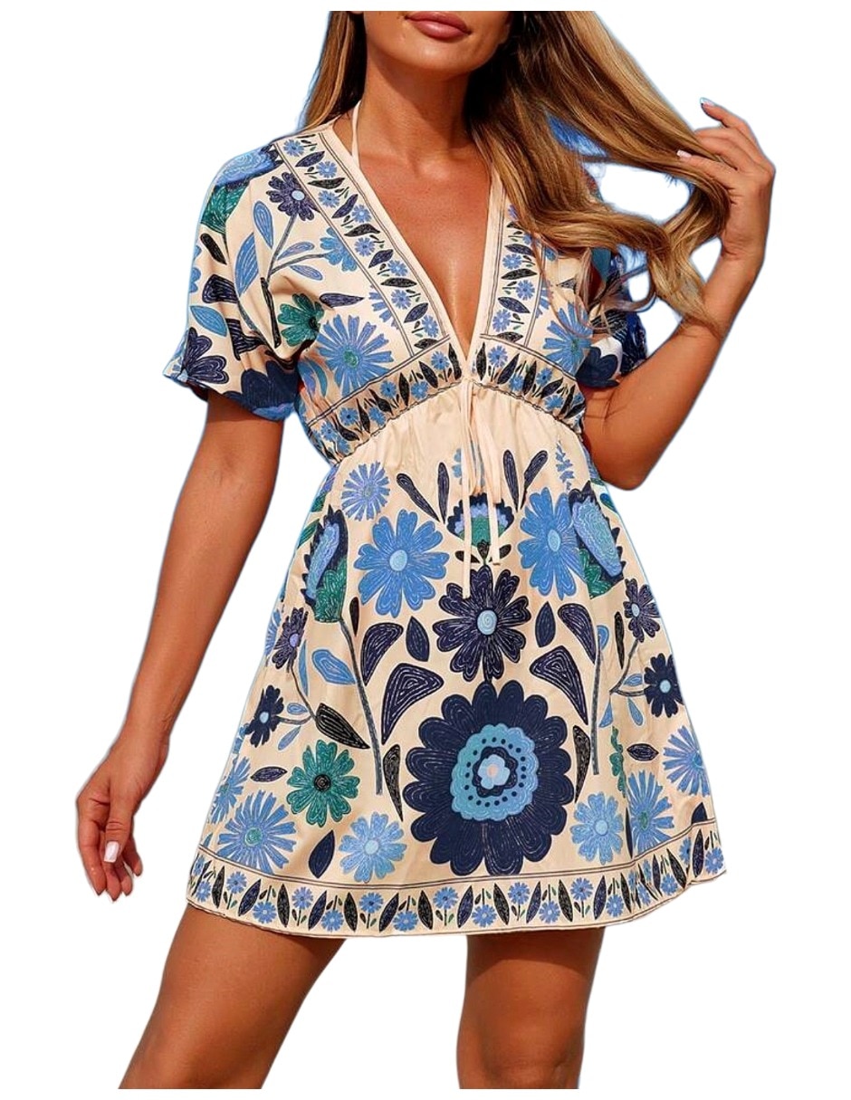 Salida de playa vestido con cinturón para mujer Salida de playa vestido con cinturón para mujer