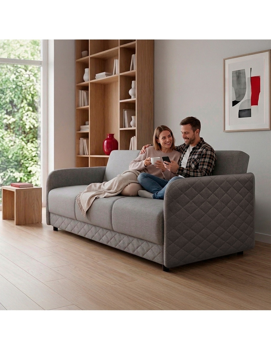 Sofá cama armable de madera pino 6