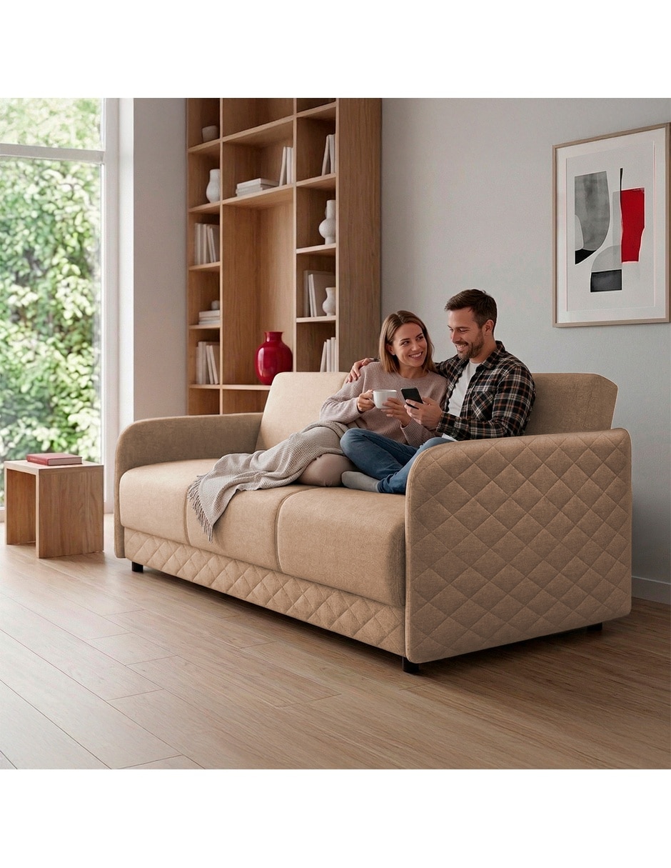 Sofá cama armable de madera pino 6