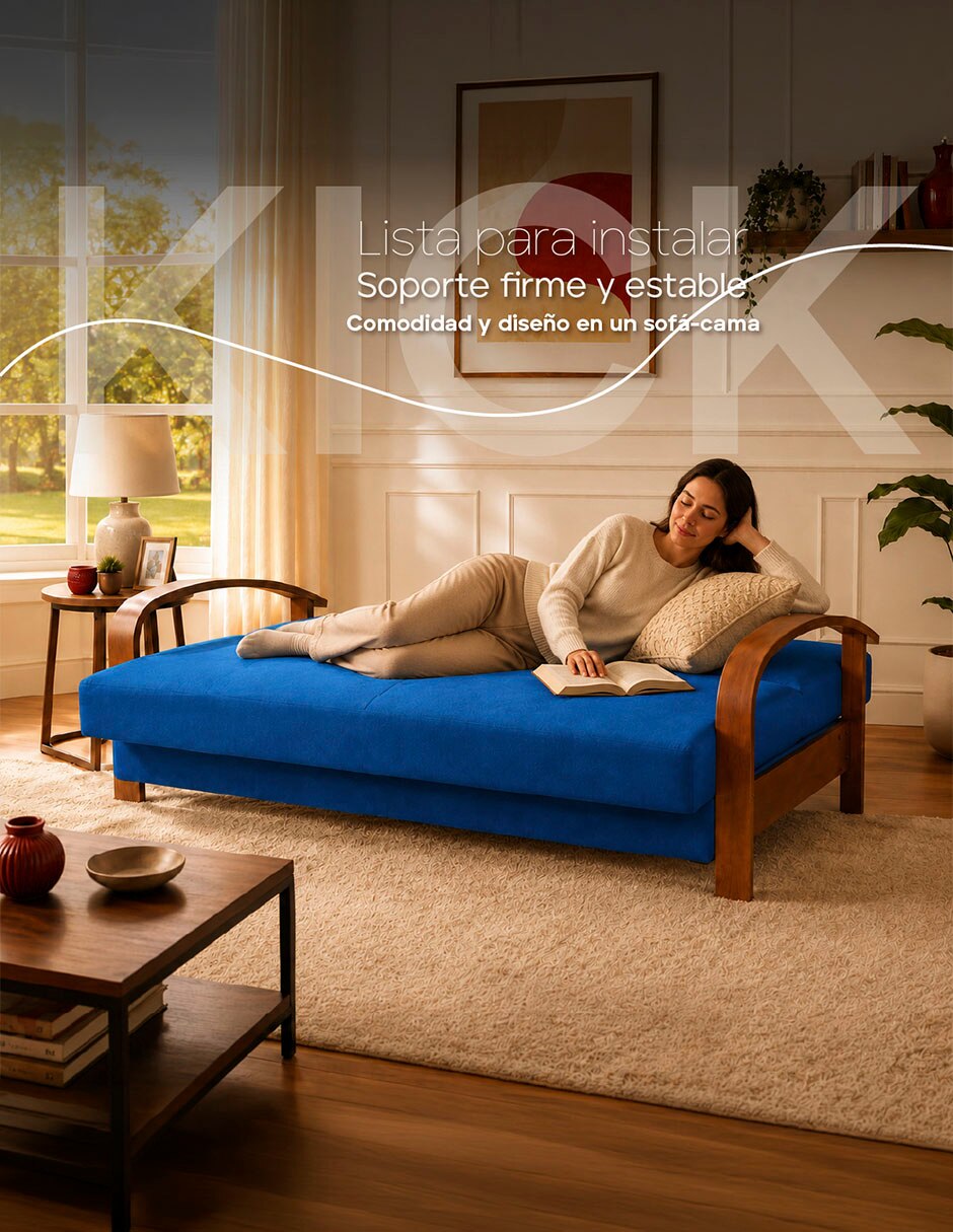 Sofá cama armable de madera 7