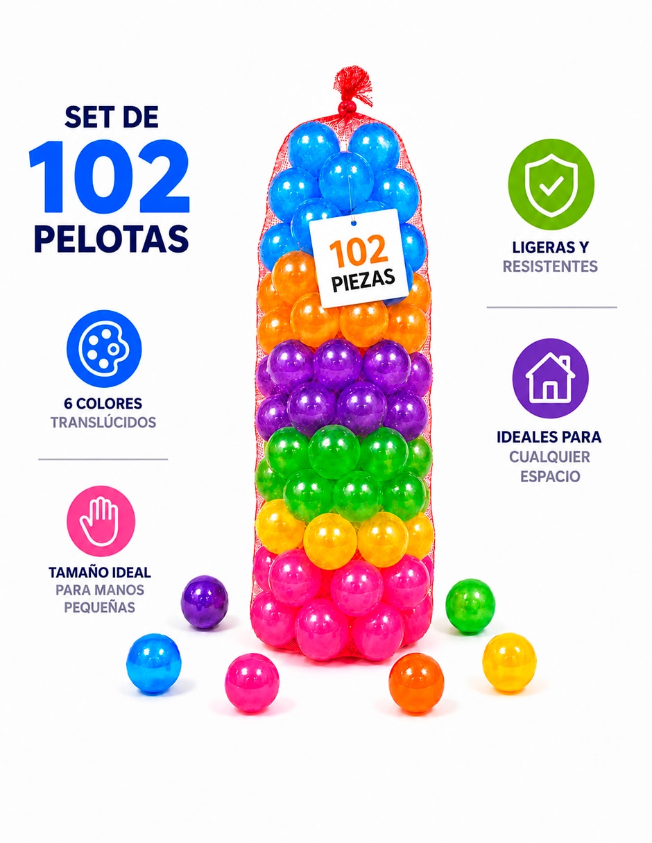 Pelotas para alberca bluelander 102 piezas para juego recreativo 4