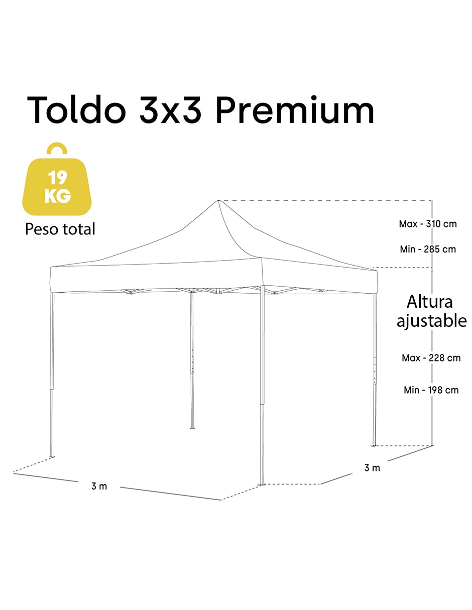Toldo plegable lunor 9