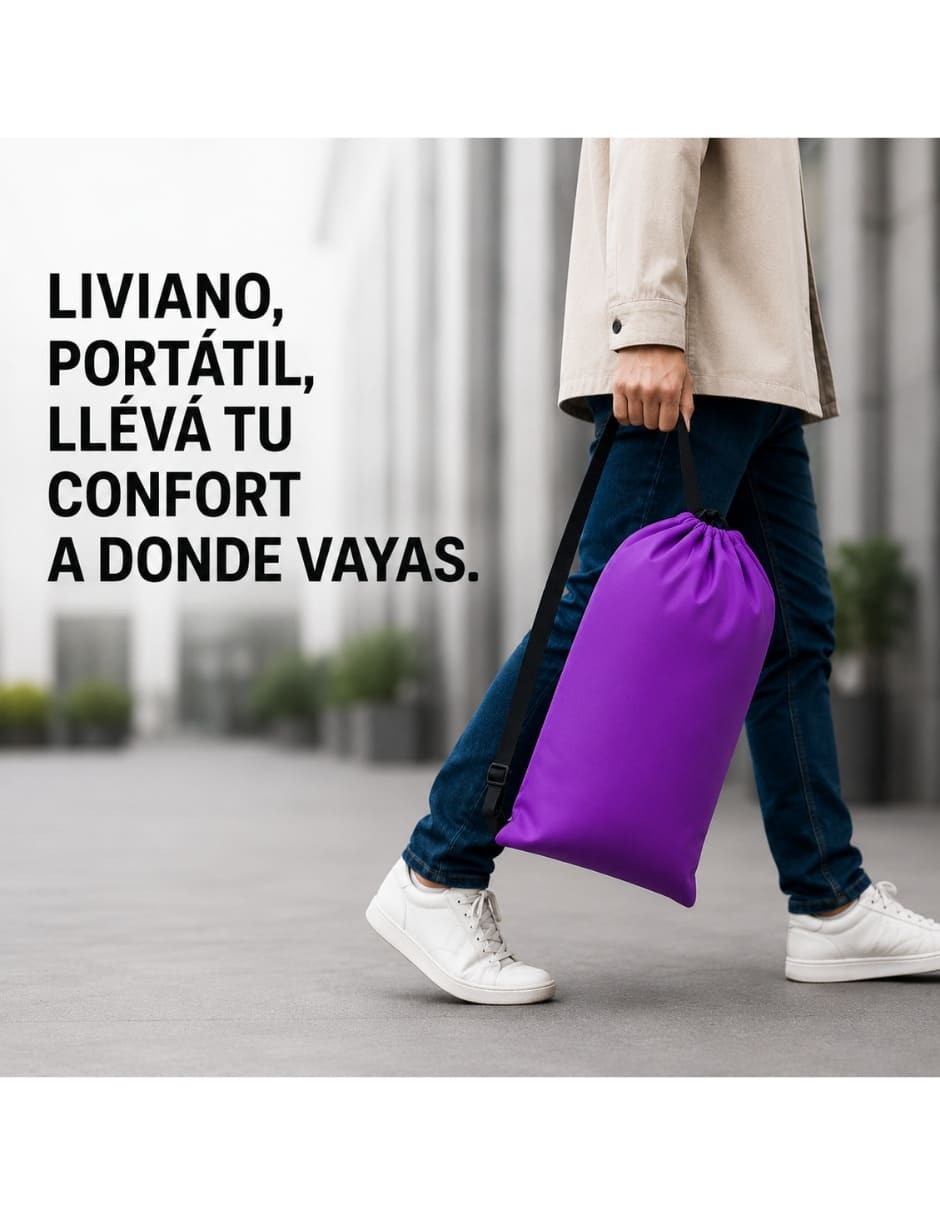 Sillón inflable 120 kg PVC centro entretenimiento 6