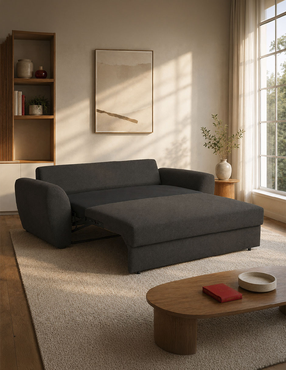 Sofá cama armable de madera 7
