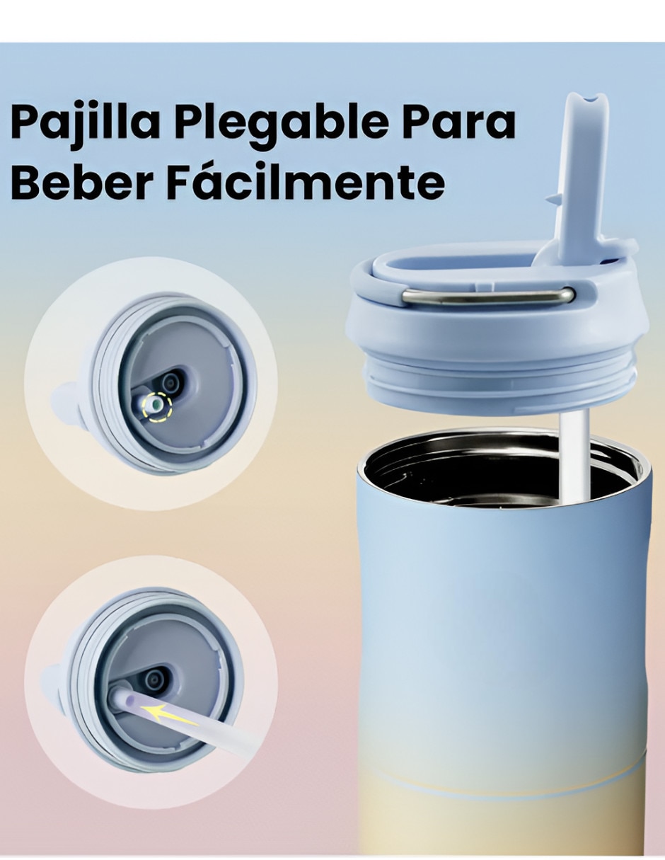 Termo para botella de acero inoxidable con tapa rosca