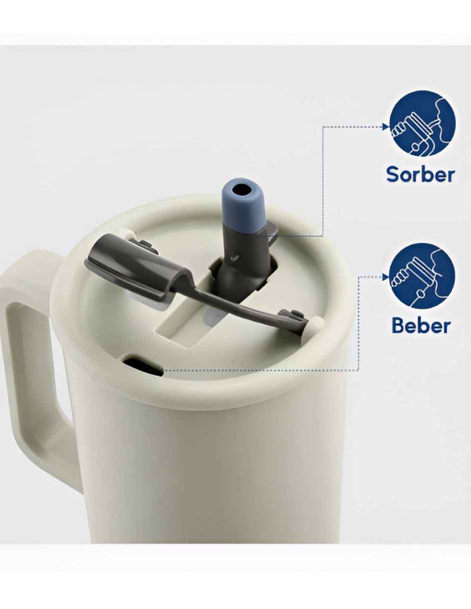 Vaso térmico de acero inoxidable con tapa a presión 3