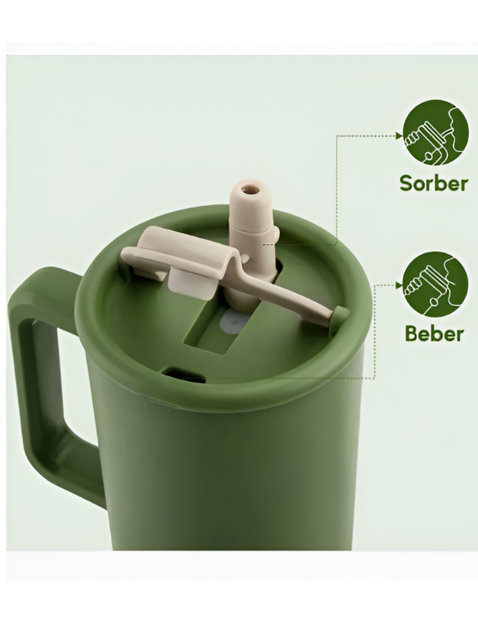 Vaso térmico de acero inoxidable con tapa a presión