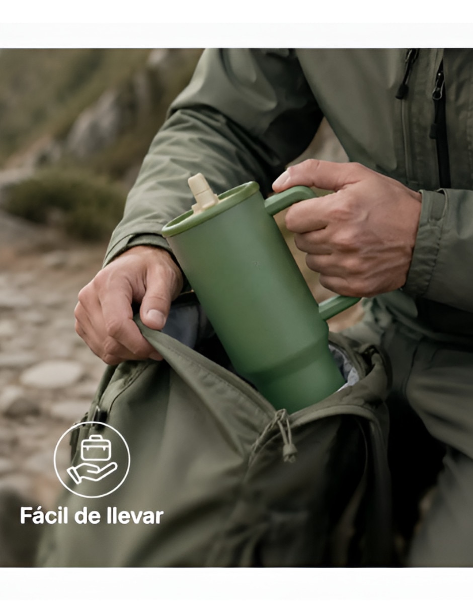 Vaso térmico de acero inoxidable con tapa a presión