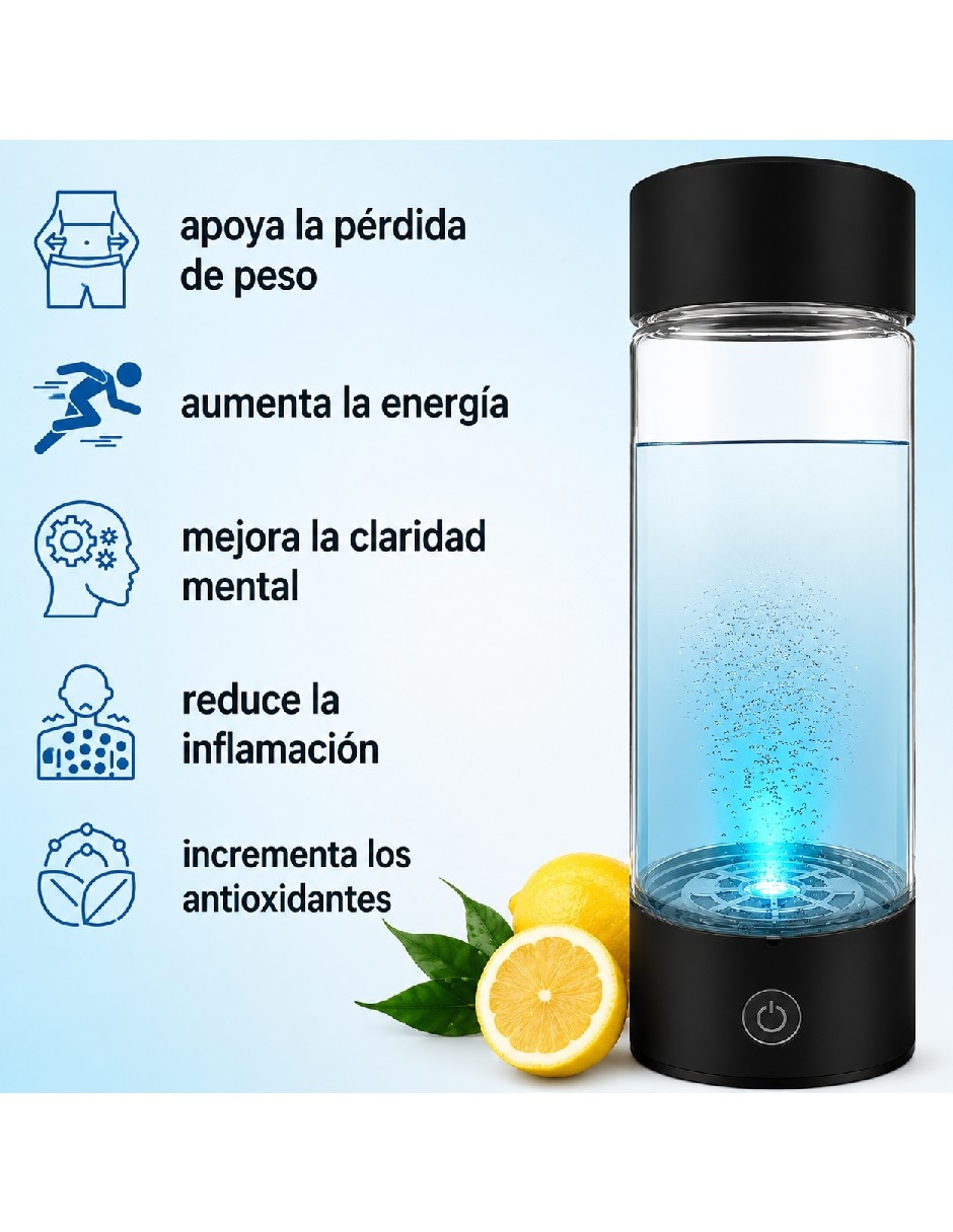 Set botella de agua de vidrio con tapa rosca 420 ml 4