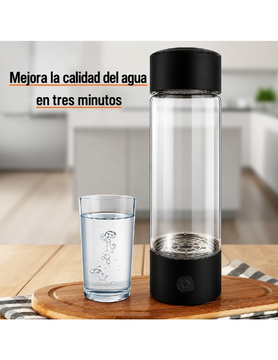 Set botella de agua de vidrio con tapa rosca 420 ml 3