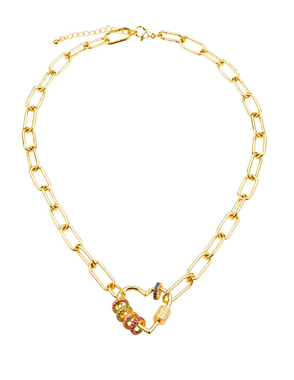 Collar con dije lúmina de acero inoxidable 2