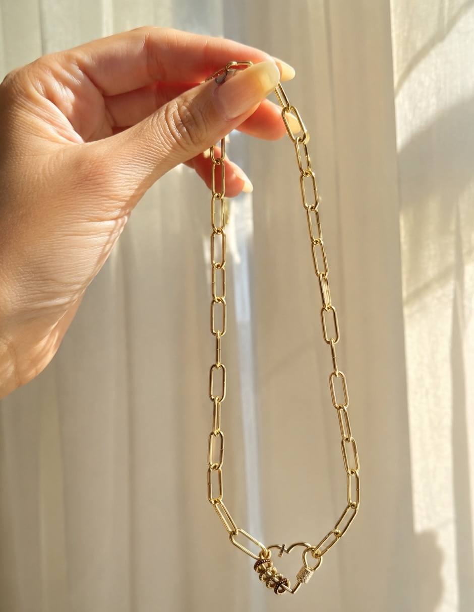 Collar con dije lúmina de acero inoxidable 5
