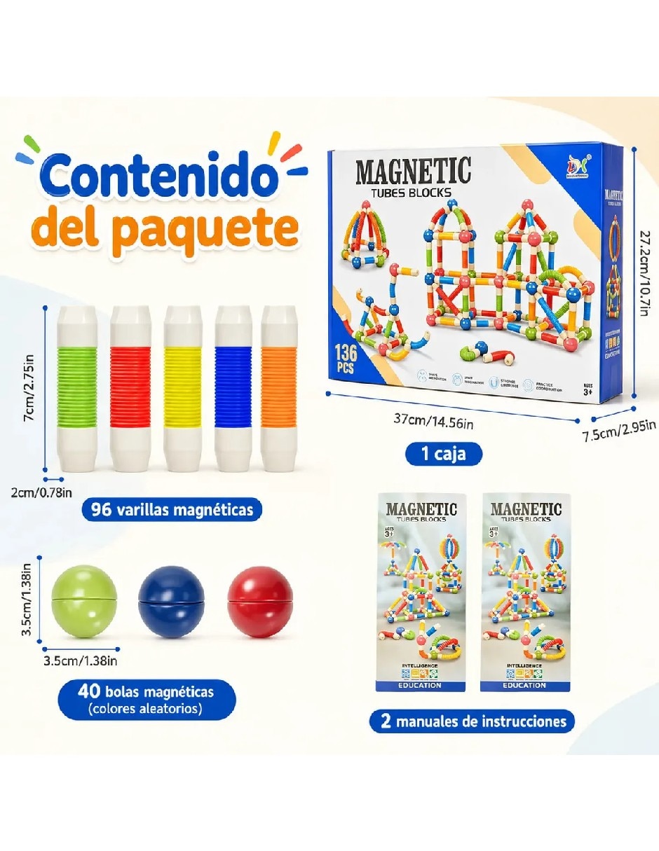 Set construcción set de construcción de tubos magnéticos 14997gu 6