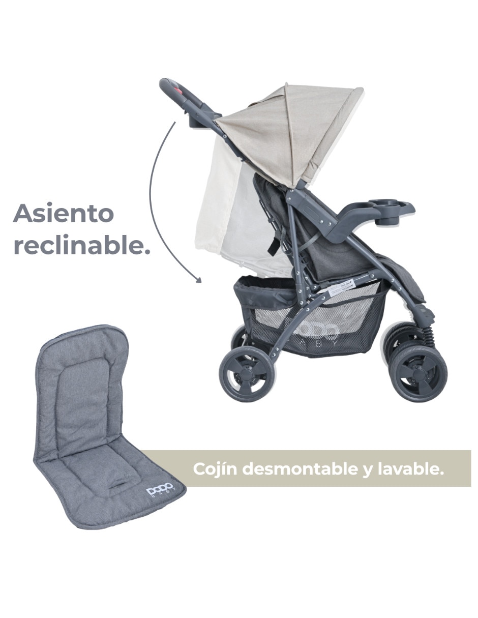 Carriola con portabebé plegable 5