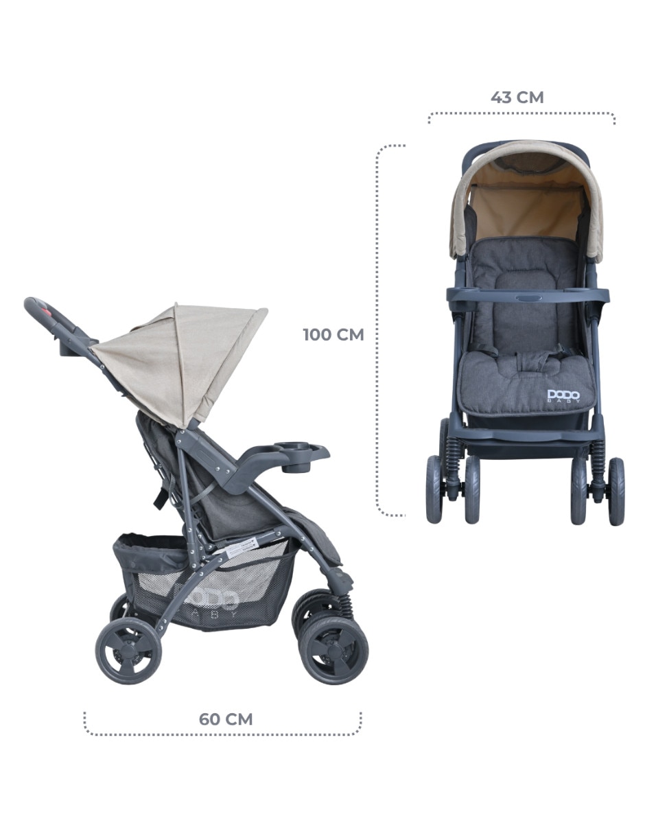 Carriola con portabebé plegable 10