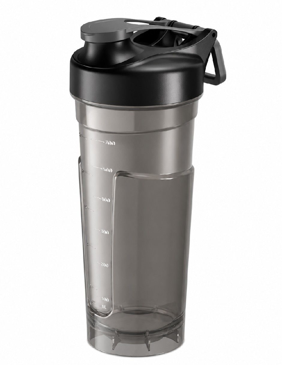 Vaso shaker de plástico con tapa rosca