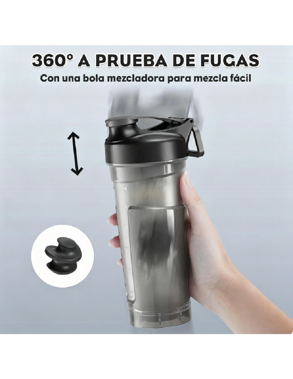 Vaso shaker de plástico con tapa rosca 4