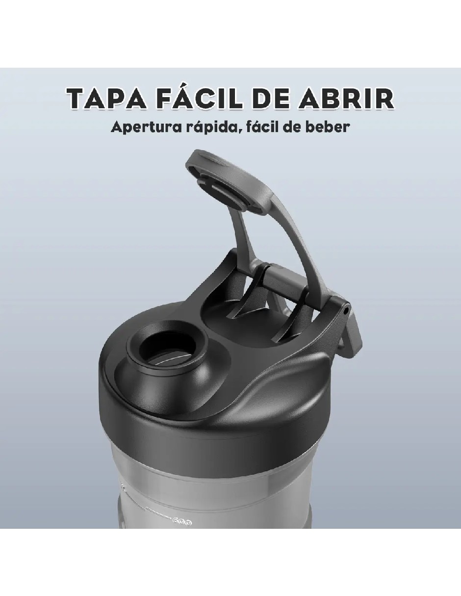Vaso shaker de plástico con tapa rosca 2
